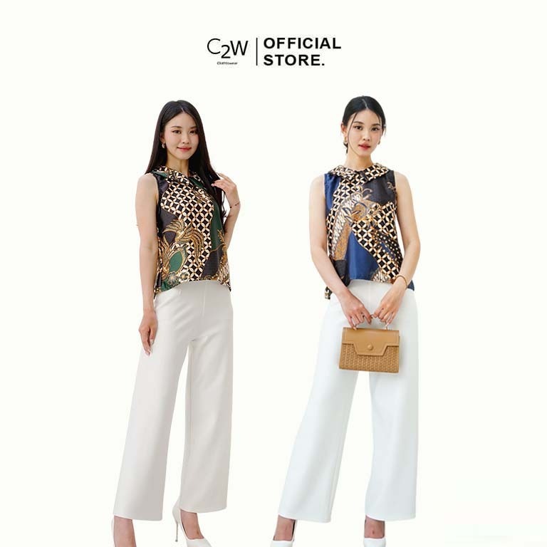 C2W Clothtowear Batik เสื้อผู้หญิงทุกขนาดซาตินเสื้อผ้าผู้หญิง 535-KSL