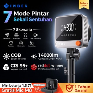 INBEX Lighting IL100Pro Lampu  Live streaming Softbox Lighting COB Display CRI 95 lampu Live