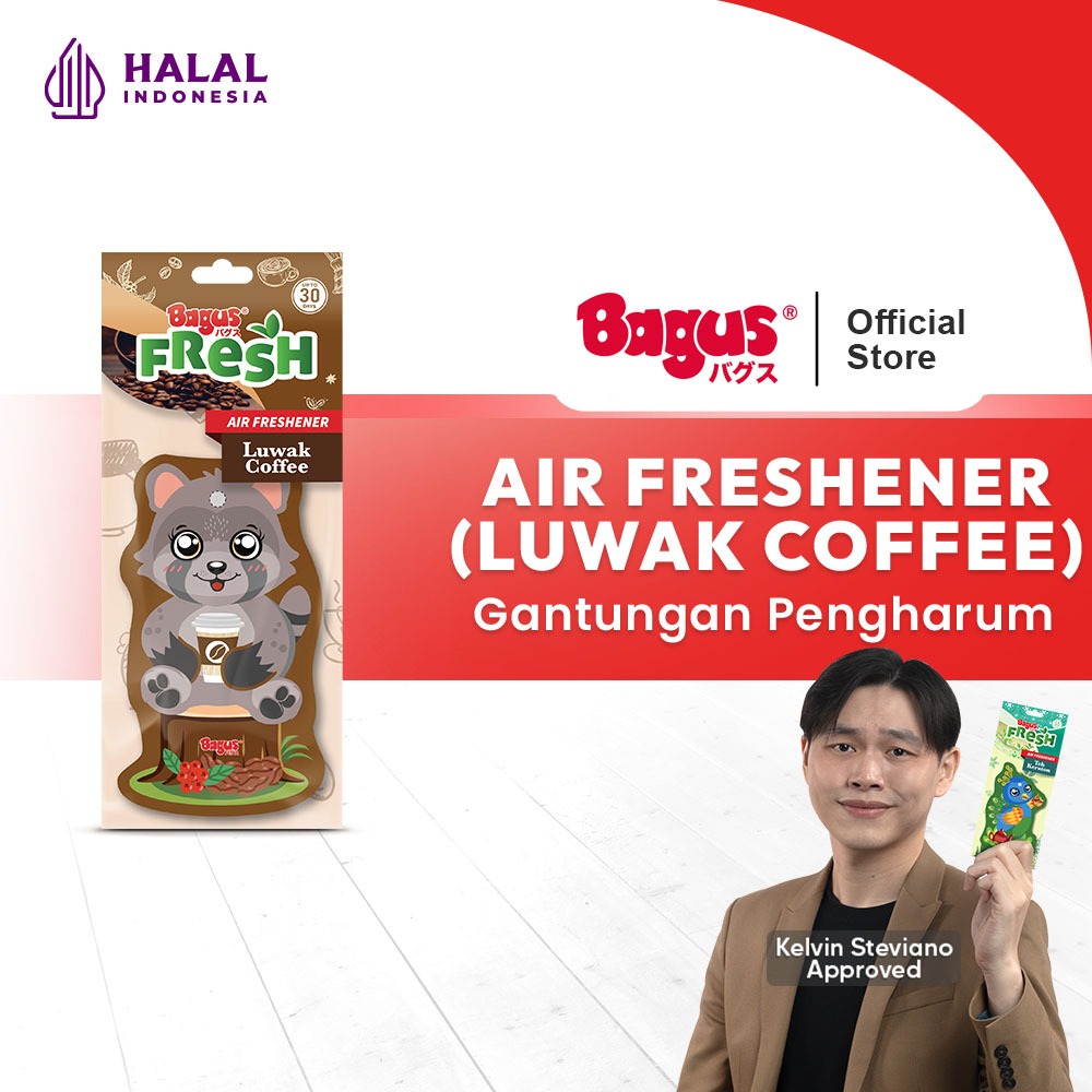 Bagus Fresh Air Freshener Lucak Coffee - Car and Room Freshener