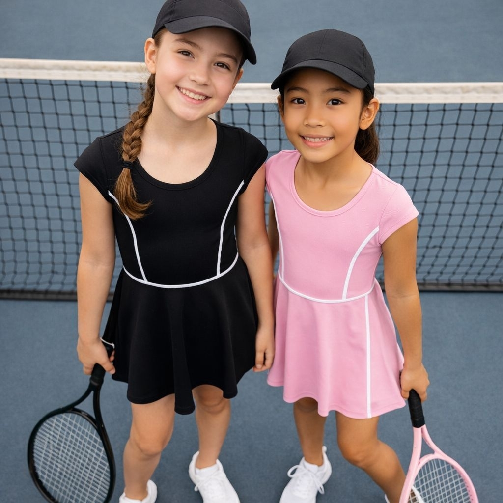 ชุดเทนนิส Padel Tech Pocket Dress for Girls – ชุดกีฬาเทนนิส Padel ดั้งเดิมสําหรับเด็กผู้หญิง Stocklo