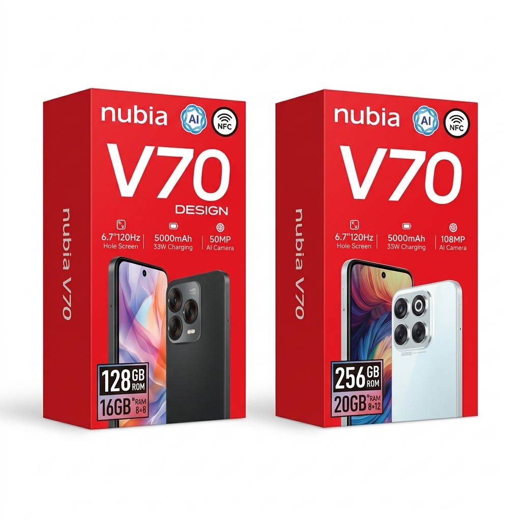 NUBIA V70 DESIGN CARDBOARD