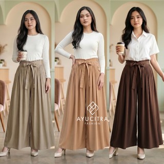 Zekky kulot woolpeach jumbo celana palazzo wanita