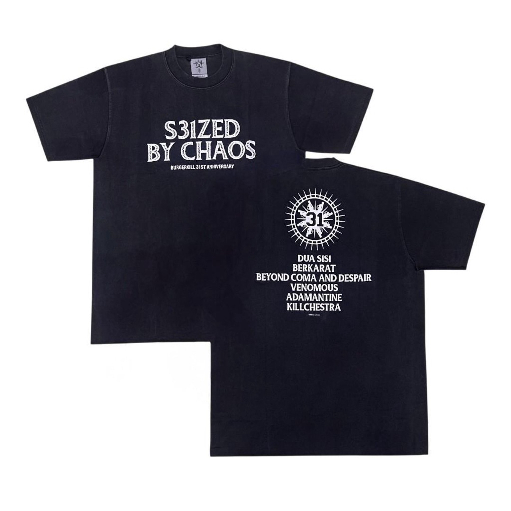 เสื้อยืด Burgerkill x Maother 31st Anniversary "S31ZED BY CHAOS"