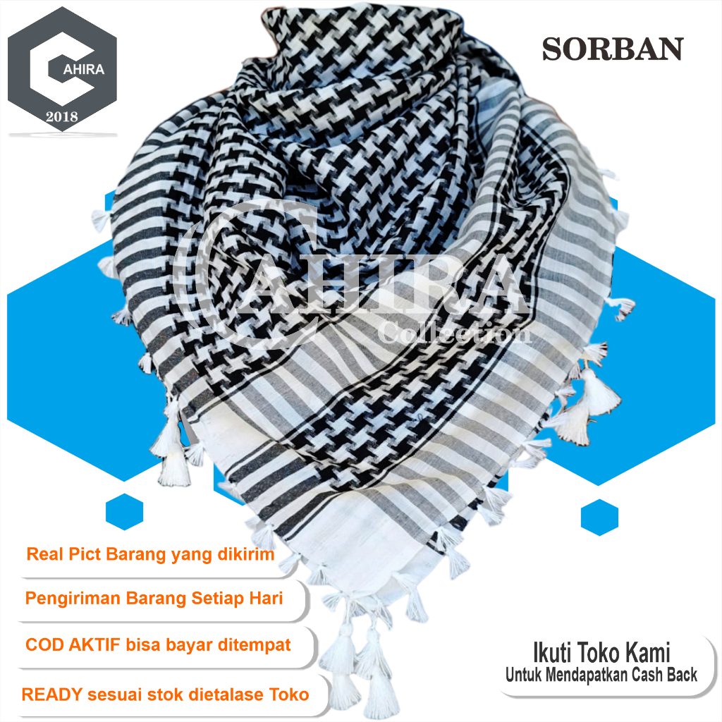 PALESTINIAN TURBAN ARABIC TURBAN สําหรับผู้ชาย