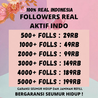 [REAL 100%] PERMANEN FOLLOWERS AKTIF INSTAGR@M INDONESIA BERGARANSI