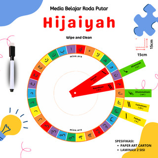 Roda Pintar Belajar Baca Hijaiyah Dengan 6 Tanda Harkat Mainan Edukasi Anak Paud TK Islam Terpadu SD