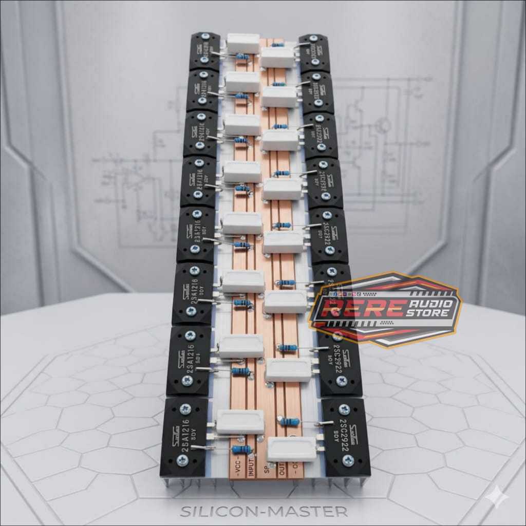 ASSEMBLY 8 ชุดทรานซิสเตอร์สุดท้าย SANKEN 5DY 2SA1216 2SC2922 / 2SA 1216 2SC 2922 และฮีทซิงค์ 30 ซม. 