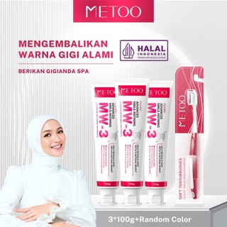 [Sikat gigi gratis]METOO PASTA GIGI MW3 *3 / Soft Toothbrush - pemutih gigi  / Bebas Sensitif / Bebas Karang Gigi / Pasta Gigi Probiotik / Membersihkan Noda Gigi / Karang Gigi / Gusi Sensitif