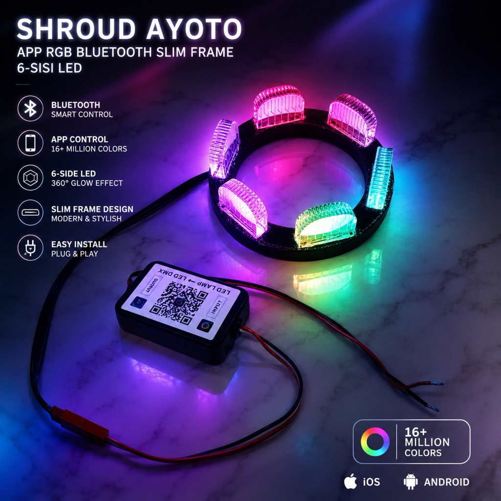 ใหม่ SHROUD BI-LED APP RGB SLIMFRAME 6 ด้านข้าง 2.5+3INCH 1PC