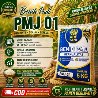Benih padi unggul PMJ 01 Kemasan 5kg Original