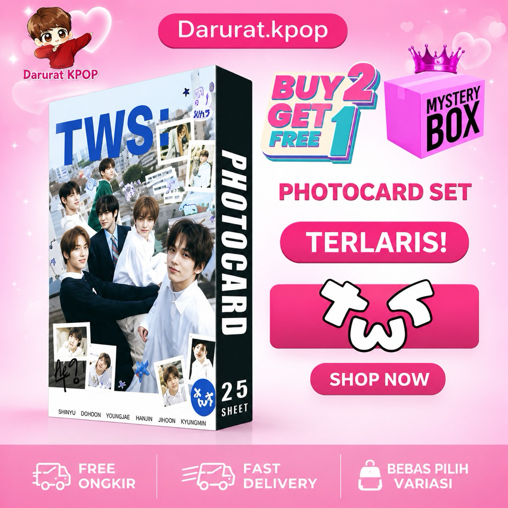 PHOTOCARD -darurat.kpop tws 1 ชุด kpop เคลือบมันเงา