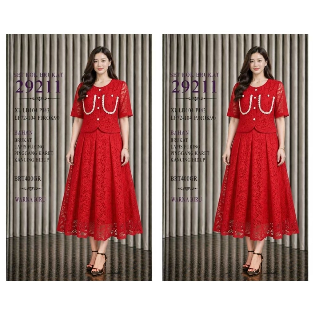 MALIKA BRUCADE SKIRT SET