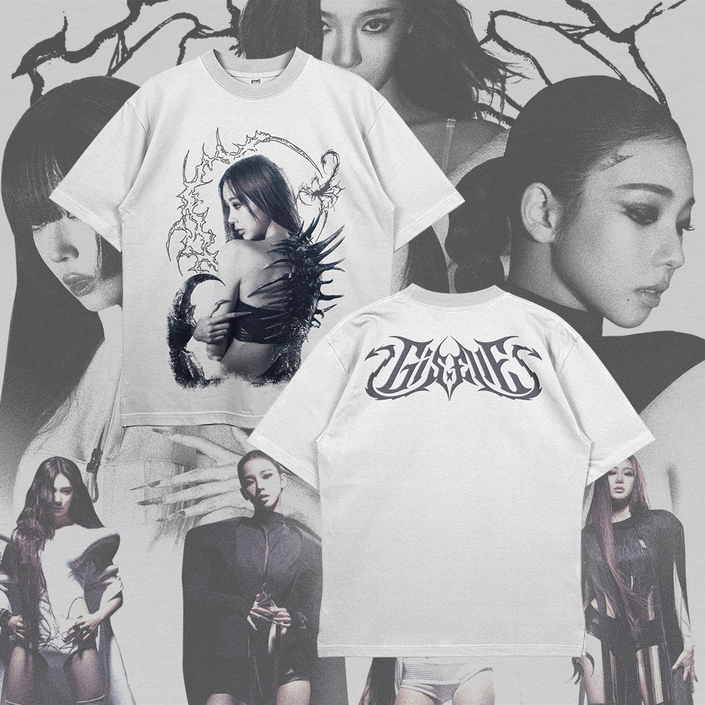 GISELLE AESPA LEMONADE Ver.2 WHITE OVERSIZE ชุดเสื้อยืด