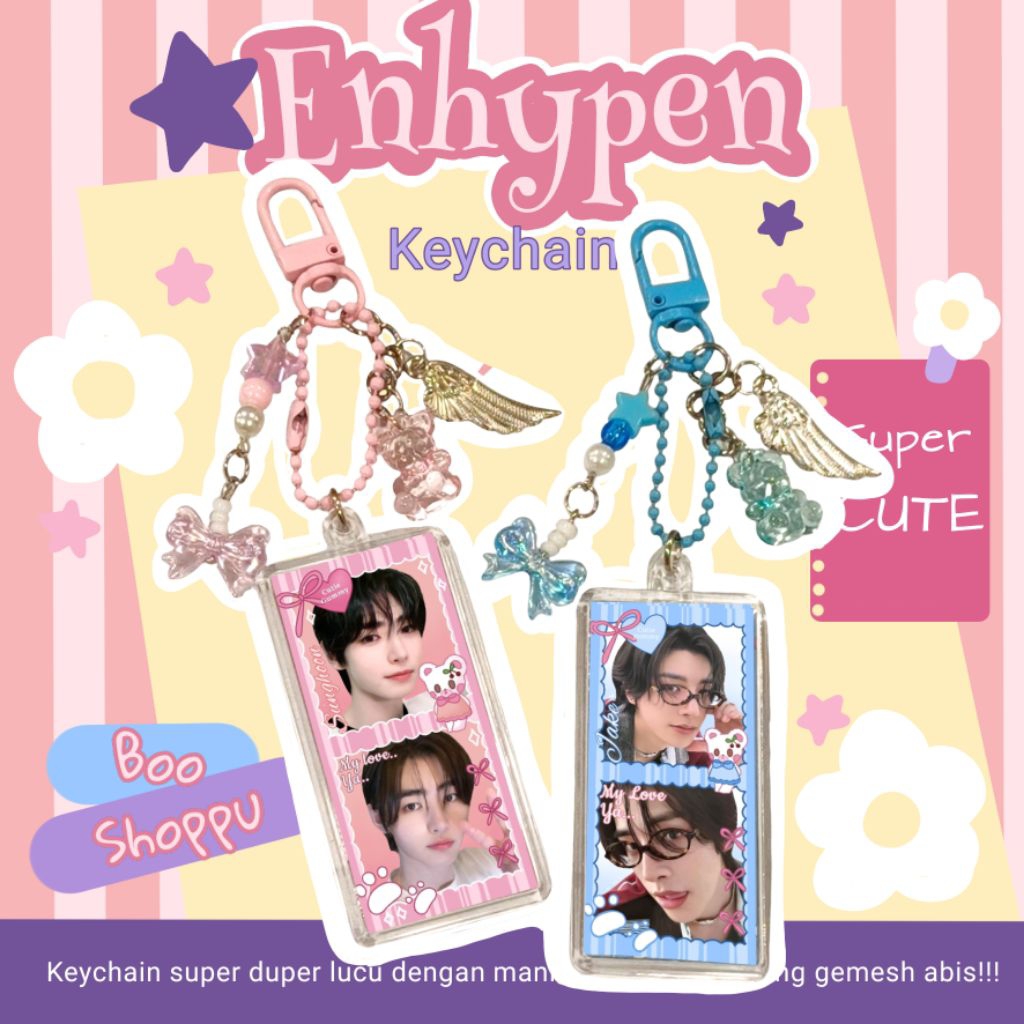GANTUNGAN ENHYPEN PHOTOSTRIP KEYCHAIN/ ENHYPEN CLEAR ACRYLIC KEYCHAIN/ ENHYPEN KEYCHAIN