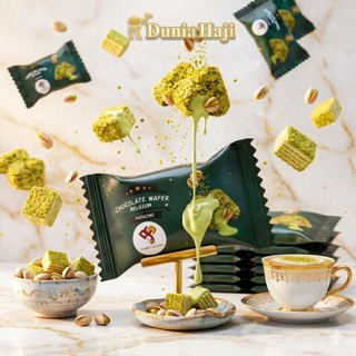 Coklat Wafer Belgium Pistacio 20GR Original Mandinah 1pcs/satuan