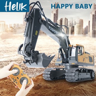 Excavator Remote Control YIGONG 11CH 2.4GHZ RC Ekskavator Mainan Beko Bucket Alloy RC Dump Truck Road Roller