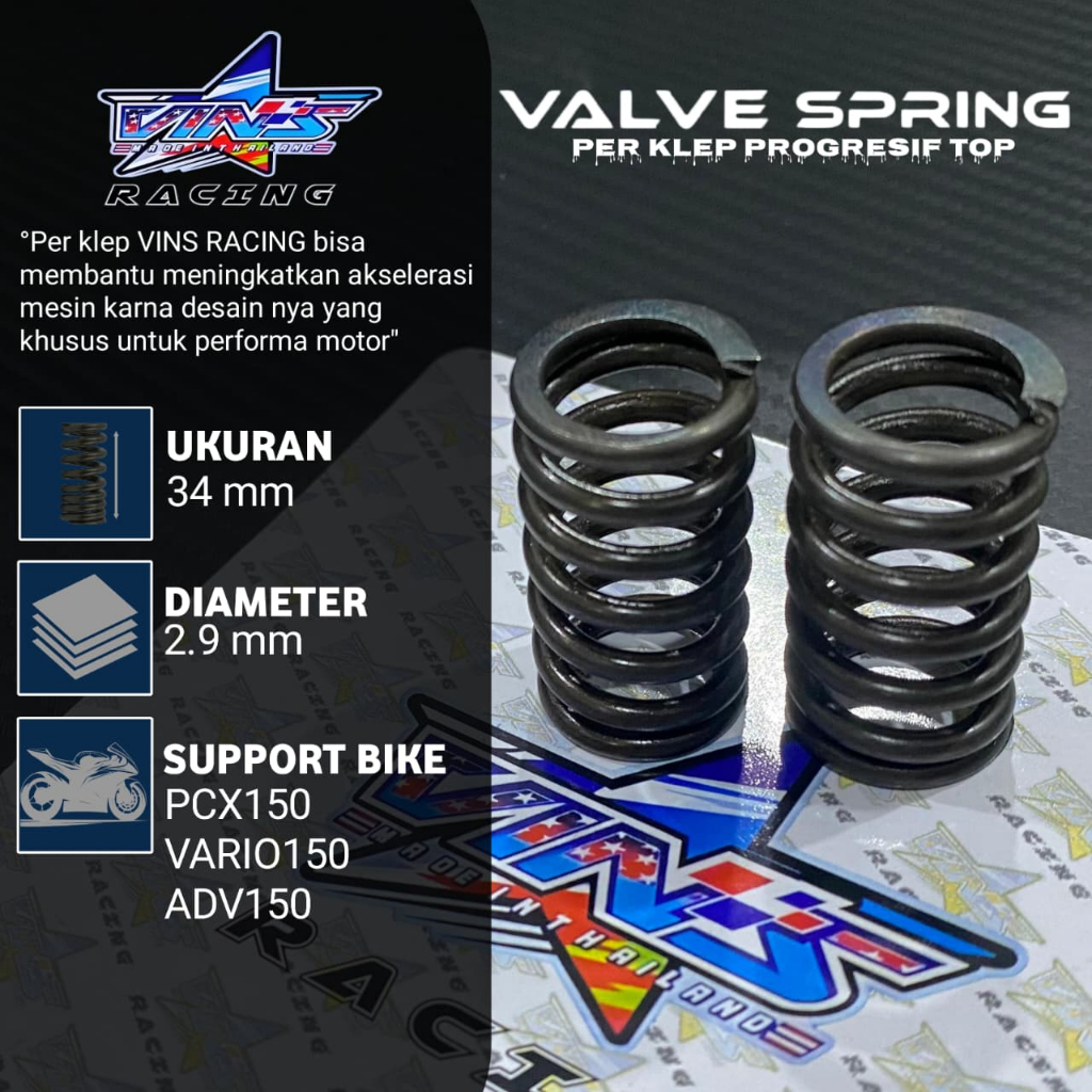 วาล์ว SPRING VARIO 125 - 150 - PCX 150 - ADV 150 VINS RACING GUARANTEEED ORIGINAL HEIGHT 34MM WIN55