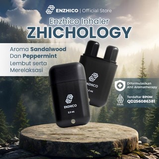 ENZHICO ZHICHOLOGY Inhaler Aromaterapi Herbal Sandalwood Dan Peppermint Relaksasi Alami 2,5ml Bersertifikasi BPOM Dan Halal