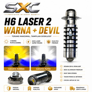 LAMPU LED MOTOR H6 LASER 2 WARNA | LED H6 LASER MOTOR UNIVERSAL | BOHLAM LED H6 MOTOR HIGH LOO