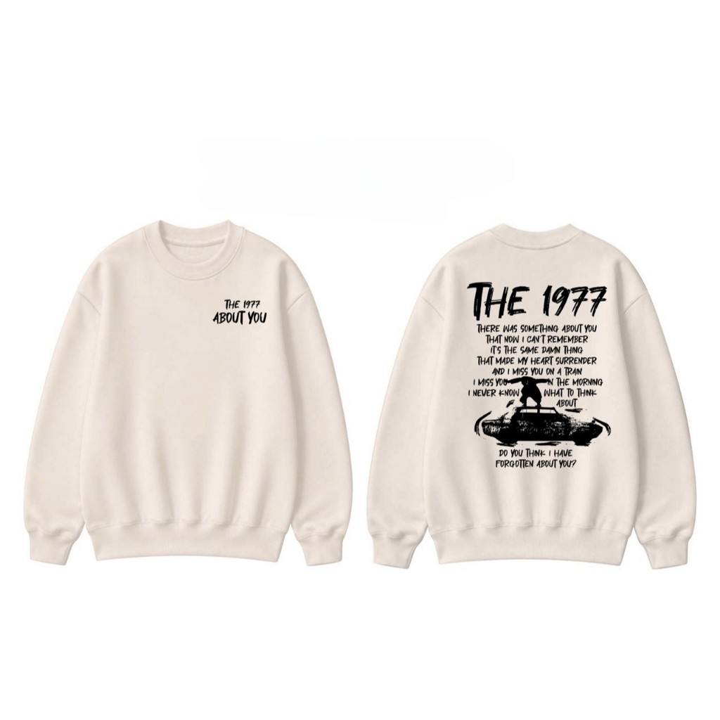 เสื้อสเวตเตอร์ Unisex The 1975 About You Vintage Graphic Fleece Premium