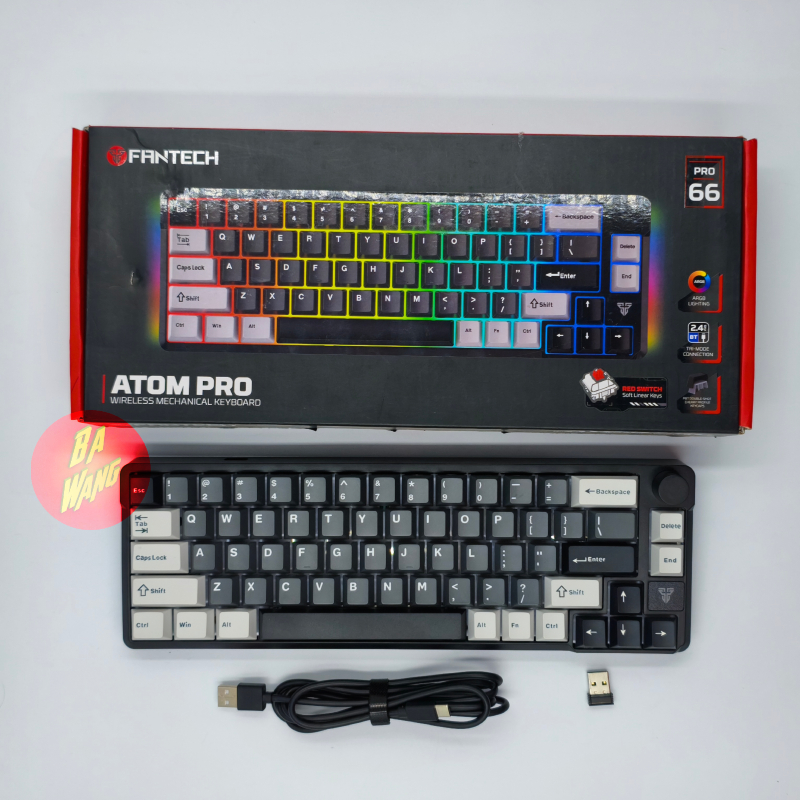 (Ex-Display) FANTECH Mechanical Gaming Keyboard MK919 MK-919 ATOM PRO66 PRO-66 65% บลูทูธไร้สายแบบมี