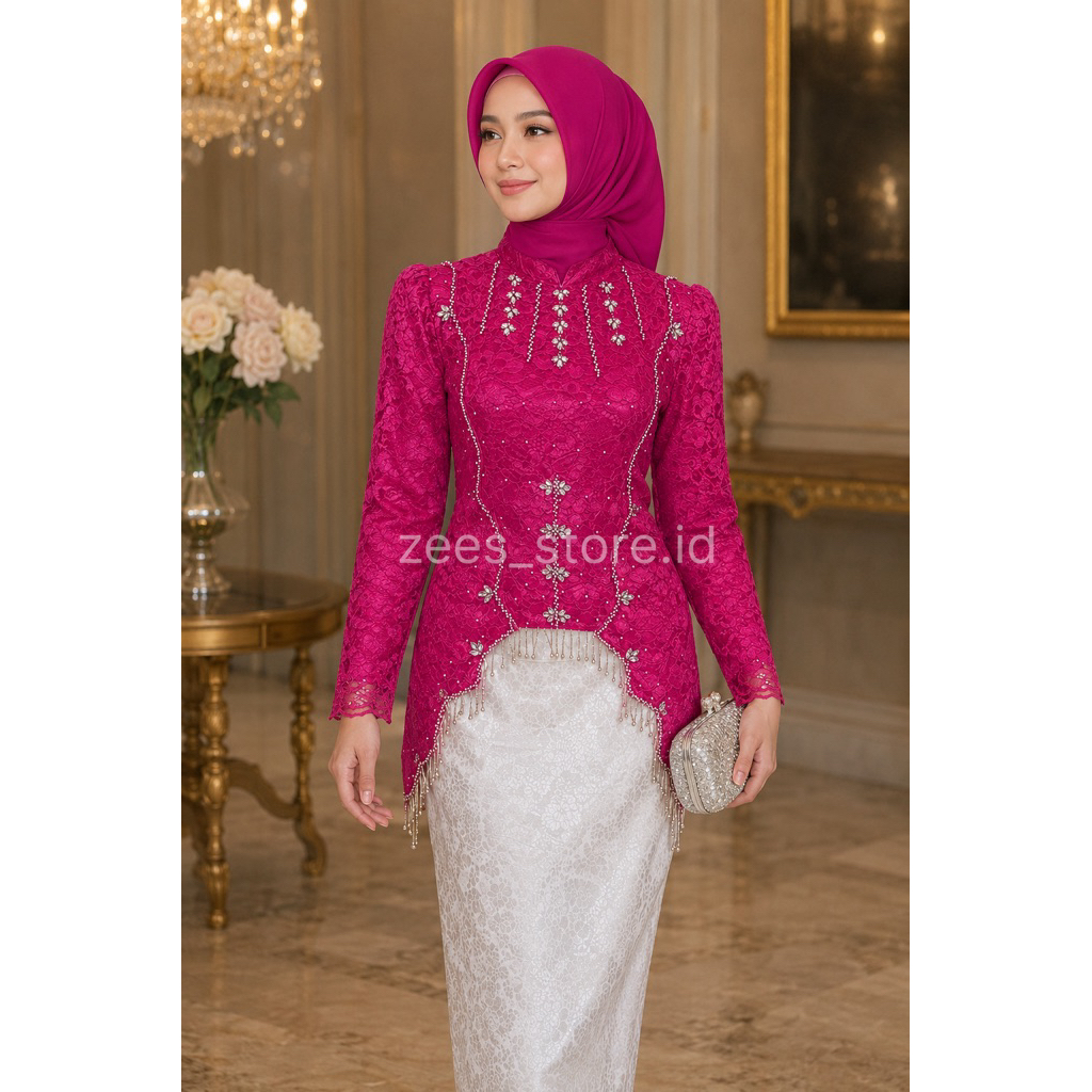 MIKAYLA KEBAYA BROCADE SEQUIN kebayaสมัยใหม่ / kebayaงานแต่งงาน / kebaya / party kebaya / เพื่อนเจ้า