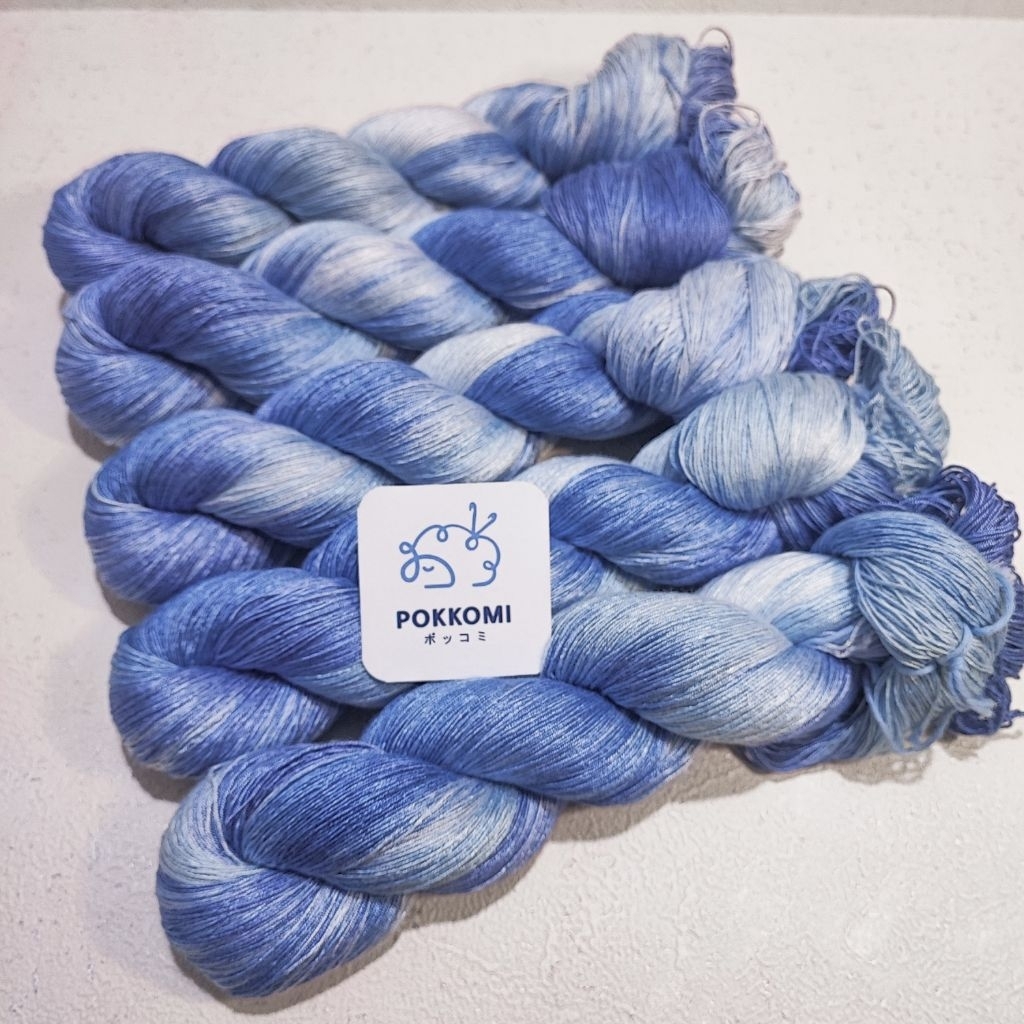 POKKOMI ไหมพรมย้อมมือ Tencel Lace Ply รูปที่ 8