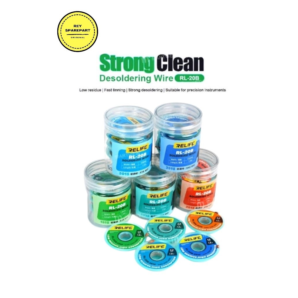 SOLDERING WICK - ต้นฉบับ RELIFE RL-20B TIN ลวดทําความสะอาด