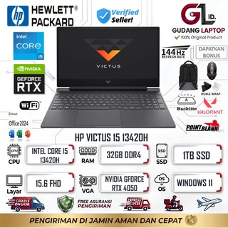 BARU Laptop Gaming Hp Victus 15 Core i5 13420H RAM 32GB 1TB SSD RTX 4050 144Hz Backlight