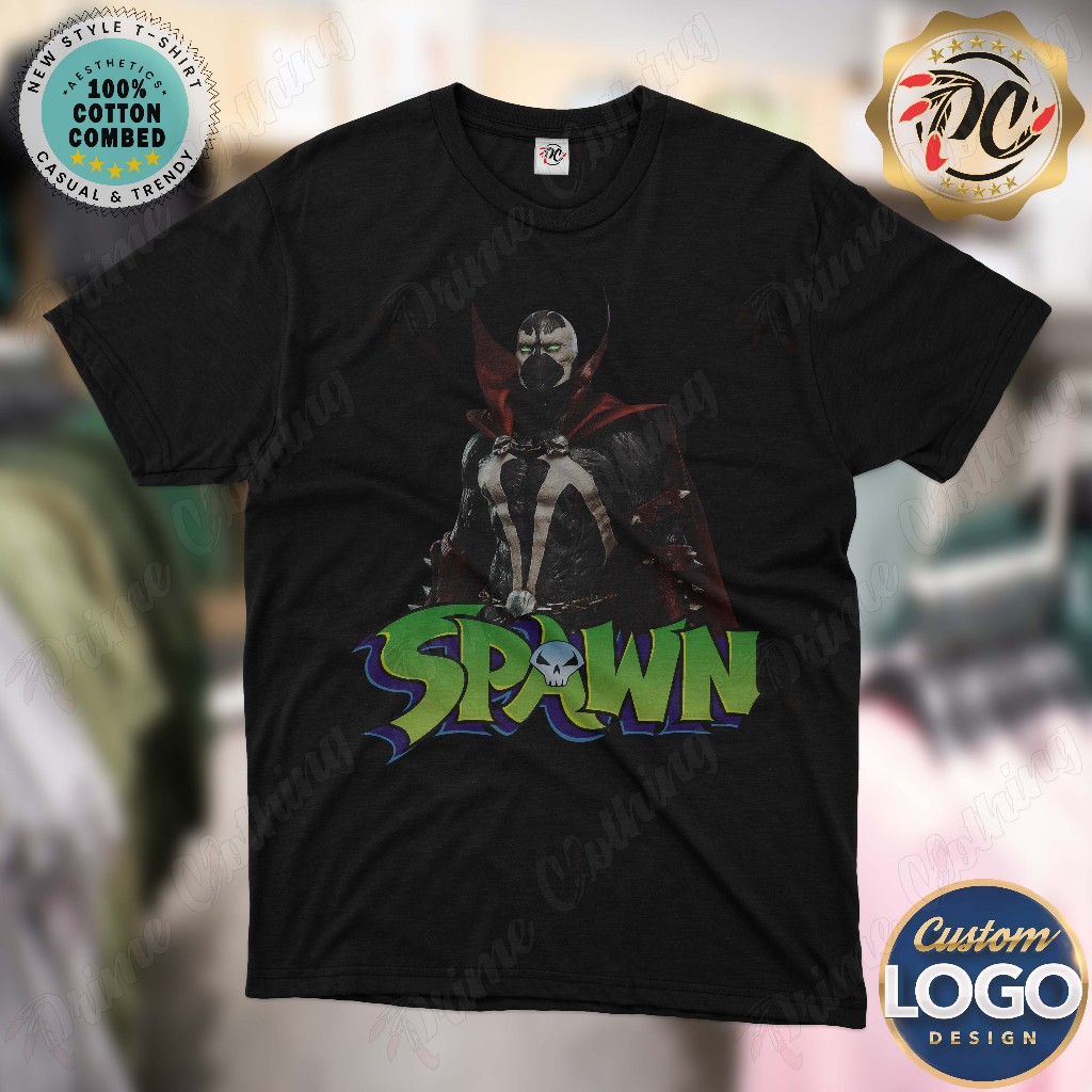 เสื้อยืดผู้ใหญ่, ท็อปส์ซูของผู้ชาย & ผู้หญิง, เสื้อยืดออกแบบเอง, SUPER HERO SPAWN