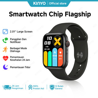 KINGLUCKY & KINYO Smart Watch S11 Pro | 2.01" AMOLED Display | Refresh Rate 60 Hz | Panggilan Dan Notifikasi | Pemantauan Kesehatan 24 Jam | Pemantauan Tidur | Berbagai Mode Olahraga | Android & iOS
