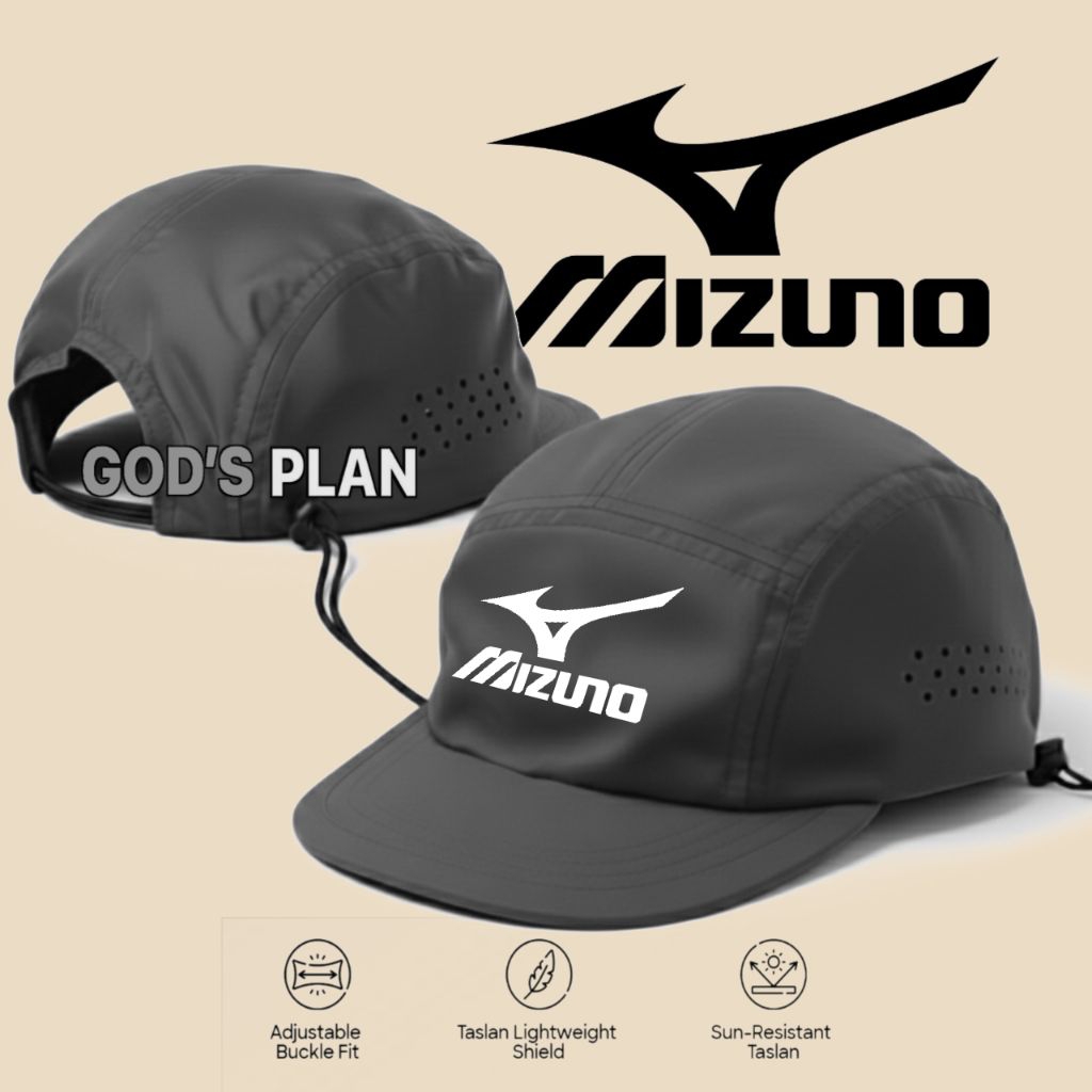 MIZUNO / RUNNING SPORT QUICK DRY OUTDOOR ACTIVITY HAT - 5 PANEL RUNNING BIKE HAT สําหรับกีฬาลําลอง