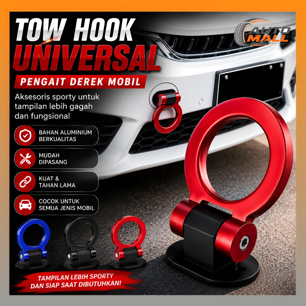 Dummy ลากจูง Hook รถรอบ Tow Hook UNIVERSAL รถ Tow Hook