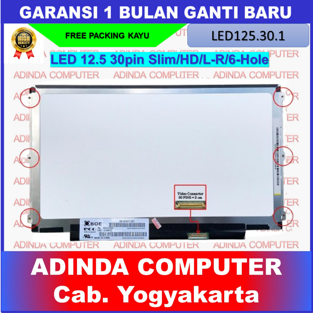 LCD LED Dell Latitude E7240 E7250 E5240 E5250 0Y2HM9 12.5 12 นิ้ว 30 Pin 30pin Slim HD Bracket หู Bo