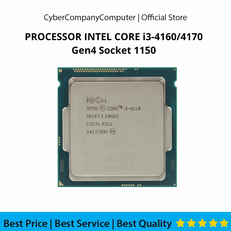 Intel Core i3-4160/ i3-4170 Gen4 ซ็อกเก็ต LGA 1150 ddr3 3.60GHz/3.70GHz โปรเซสเซอร์ - i3-4160/4170 G