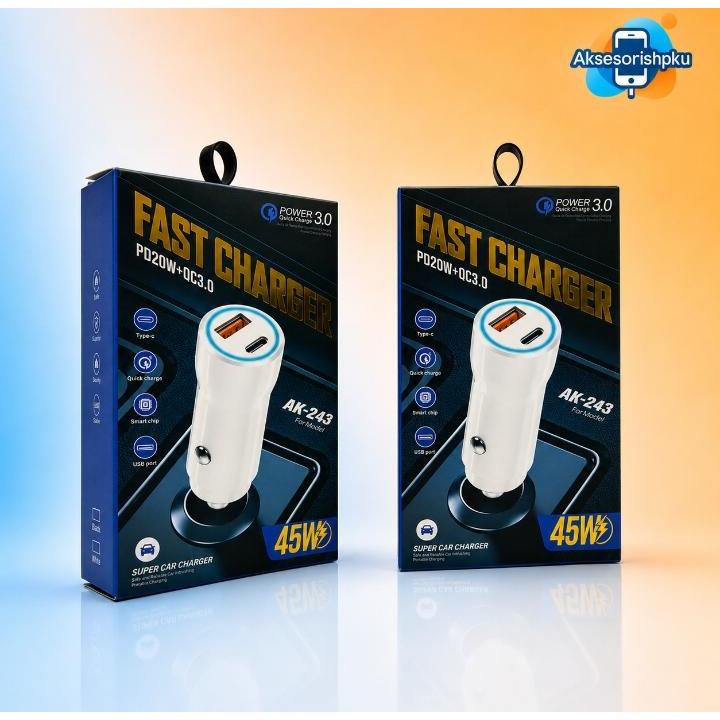 Vibox 45W Car Charger 2 USB Universal Car Motorcycle Charger AK-241 AKA-242 AKA-243