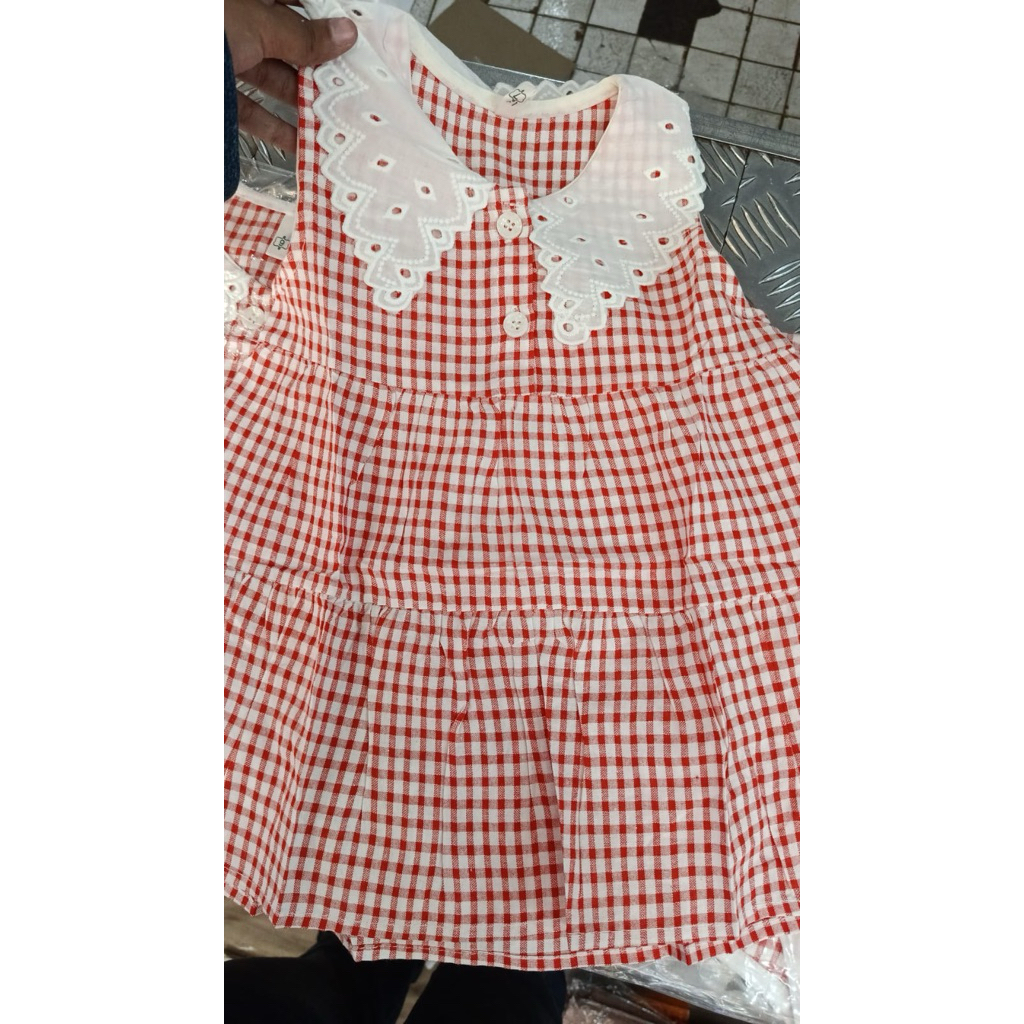 KATUN Viral girls BKK Dress 2026 ลายตารางหมากรุก ผ้าคอตตอนคอปกสวยมาก เนื้อนุ่ม BKK Cotton
