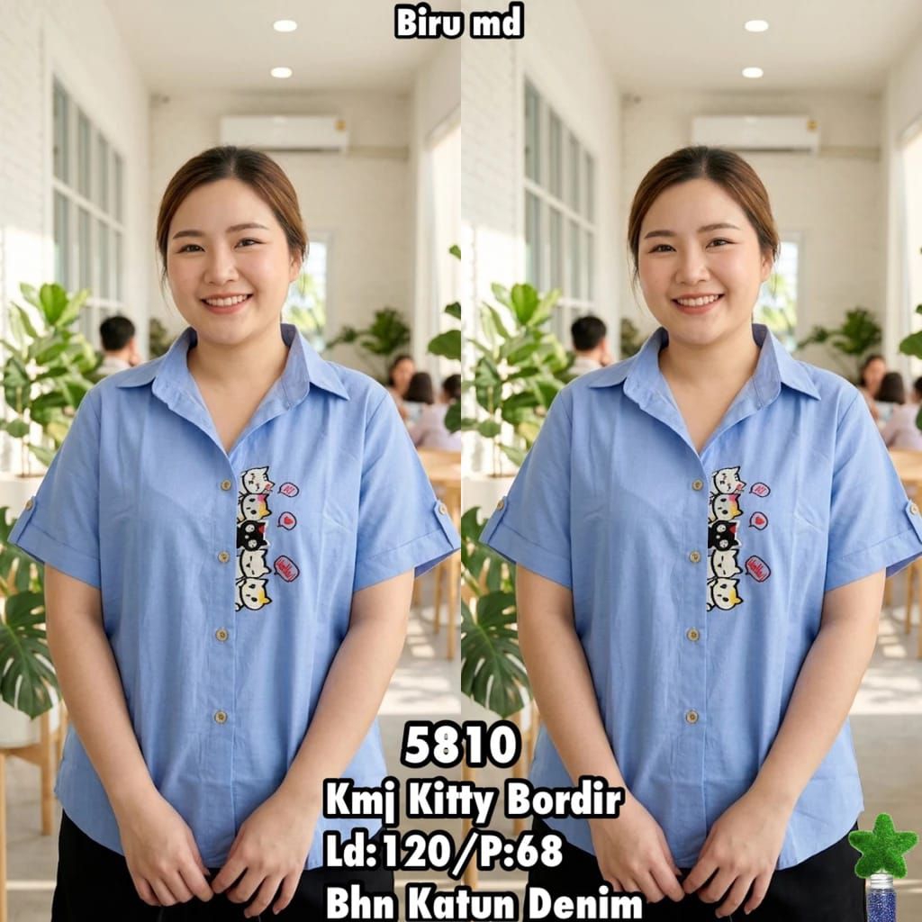 KEMEJA 5810 เสื้อปักคิตตี้