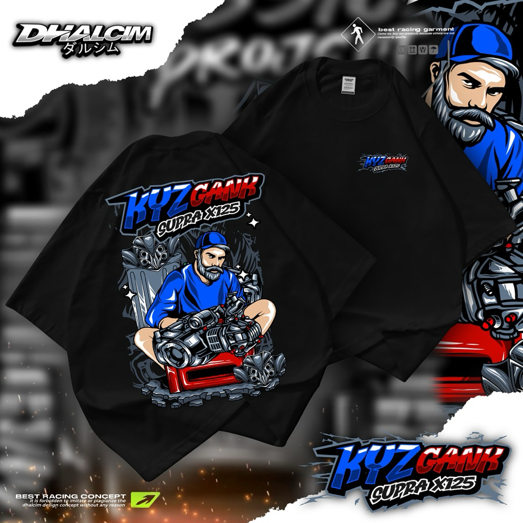 KYZ GANK SUPRA X 125 เสื้อยืด DISTRO, เสื้อยืด KYZ RACING, เสื้อยืด KYZ SUPRA, KYZ SUPRA RACE, SUPRA