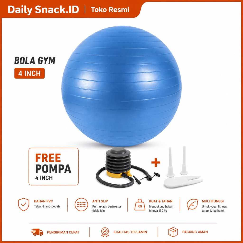 Gym Ball ฟิตเนส 75 cm / Gym Ball / yoga Ball อุปกรณ์กีฬา (Bonus Pump) Gymball 019-3