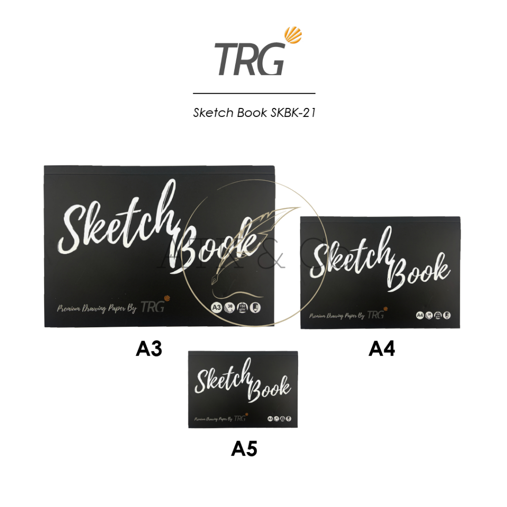 TRG Sketchbook Sketchbook SKBK-21 A3 A4 A5 150gsm - กระดาษสมุดวาดภาพและร่าง 150 แกรม TRG