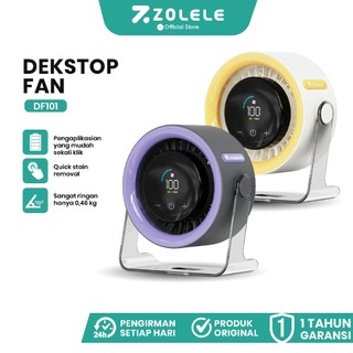 ZOLELE DF101 Kipas Angin Meja Turbo Bisu Strong Wind 100 Gear Wind Speed Kipas Dinding LED Digital Display Adjustable Desktop Bisa Rotasi