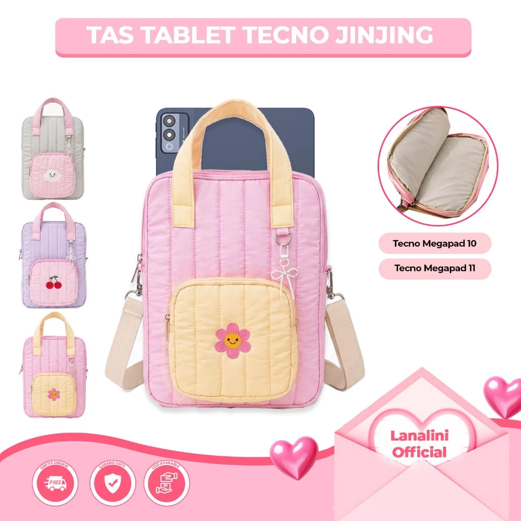 UNGU กระเป๋าแท็บเล็ต Slingbag Puffy Case สำหรับ Tecno Megapad 10.3 11 นิ้ว