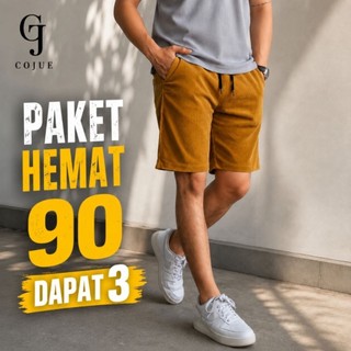 90RIBU DAPAT 3!! Celana Pendek Corduroy Unisex Pria Wanita Kolor Bahan Adem Premium Quality