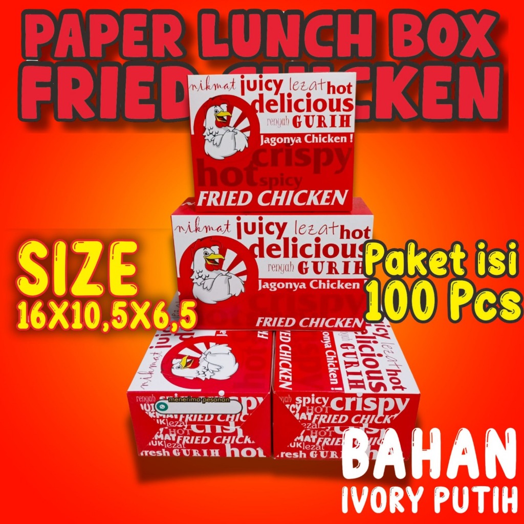 FRIED CHICKEN BOX FULLCOLOR MOTIF FOOD - KFC KENTS 100 ชิ้น