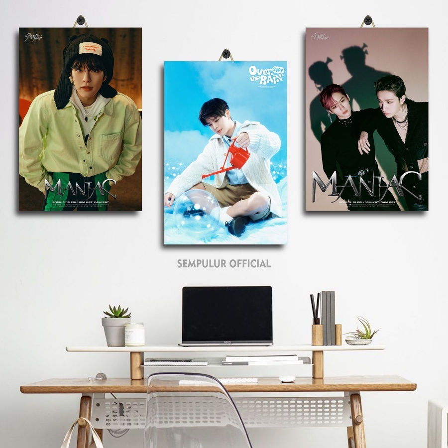 Aesthetic Kpop Stray Kids ในตกแต่งห้อง | สเปรย์อย่างเป็นทางการ | จอแสดงผลติดผนังสําหรับผู้ชาย |C6E/K