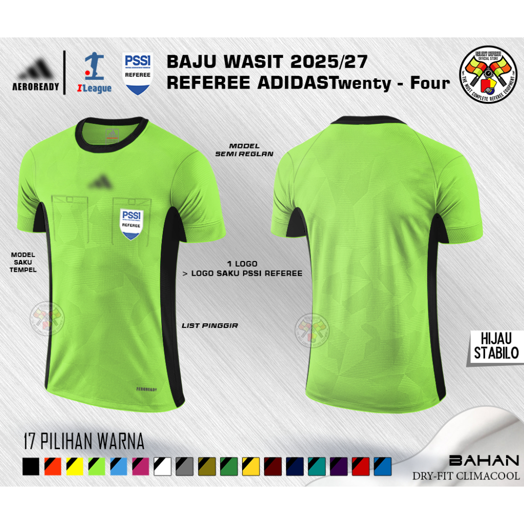 PSSI REFEREE 1 LOGO - เสื้อ BRI Super League REFEREE 2025/27 ADDS24 (17 สี)