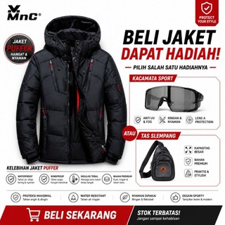 Jaket Anti Air Tebal MnG Pria wanita Waterproof Windproof Winter Outdoor Puffer Tebal Musim Dingin