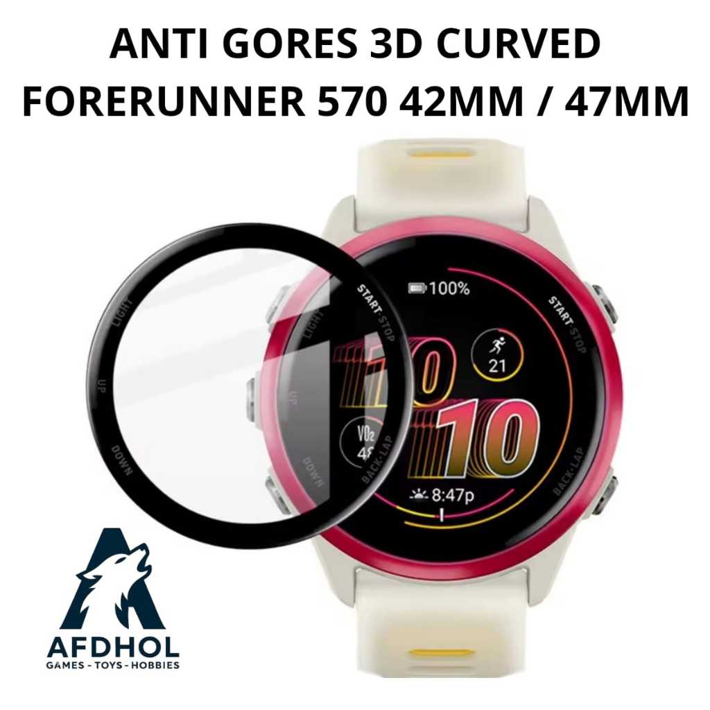 LAYER ANTI-SCRATCH GARMIN FORERUNNER 570 42 มม./47 มม.PET PMMA SCREEN GUARD PROTECTOR 3D CURVED HYDR