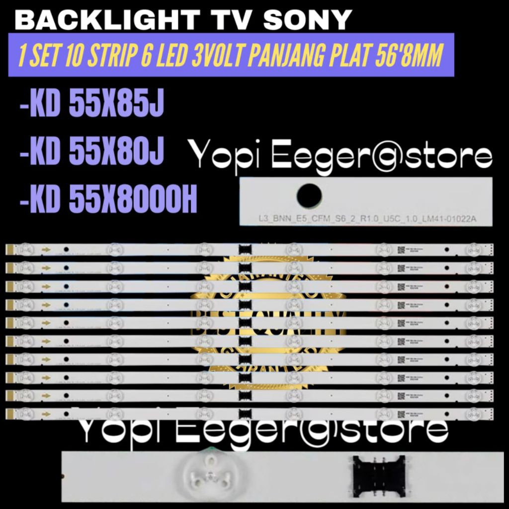 SONY 55 INCH LED TV BACKLIGHT KD-55X8000H- KD-55X85J- KD-55X80J SONY 55 INCH TV BACKLIGHT